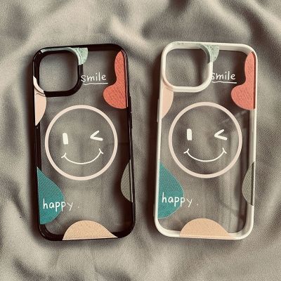 Simple Smiley Face Phone Case For iphone 13/14Promax Phone Case For Iphone11/12 Transparent Case Xrxs Drop-Resistant 78Plus