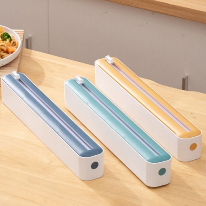 food-plastic-cling-wrap-dispensers-foil-holder-with-cutter-kitchen-storage-accessories-utensils-aluminum-foil-and-film-dispenser