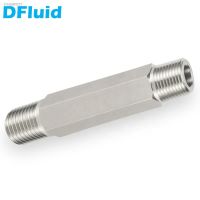 ❉ SS316 Male NPT Long Hex Nipple Pipe Fitting 1/4 3/8 1/2 3/4 inch 3000psig Work Pressure Stainless Steel replace Swagelok