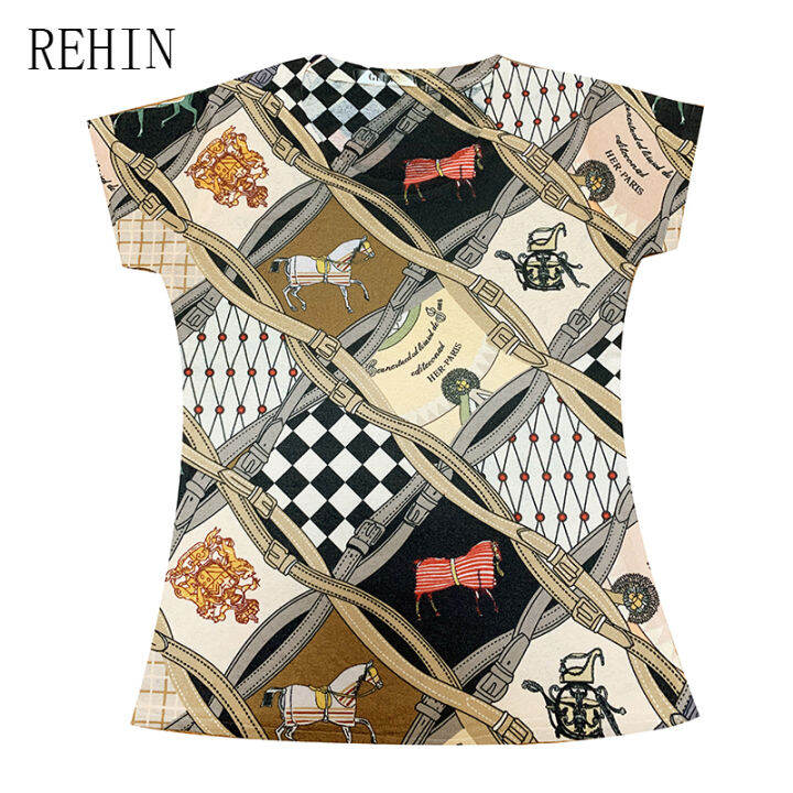 rehin-เสื้อยืดแขนสั้นสำหรับผู้หญิง-เสื้อเบลาส์ทรงสลิมฟิตพิมพ์ลายไม่ซ้ำใครผ้าฝ้ายคอกลมเสื้อผ้าฤดูร้อนแบบใหม่ปี-s-3xl