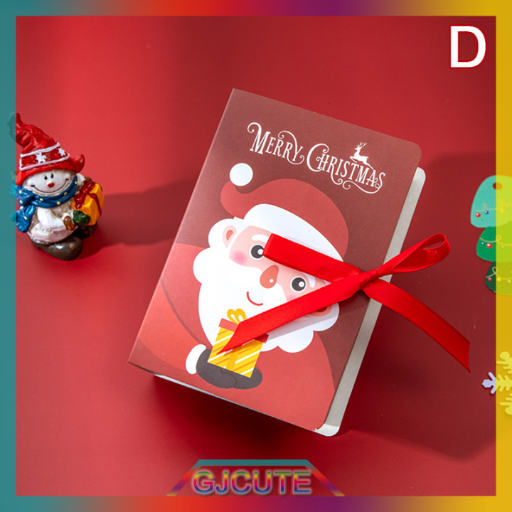 gjcute-ถุงขนมรูปหนังสือกล่องของขวัญซานต้าลูกอมรูปหนังสือของตกแต่งคริสต์มาสของขวัญปีใหม่บ้านงานเลี้ยง