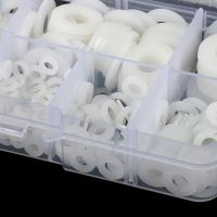 500 Buah/Kotak M2 M2.5 M3 M4 M5 M6 M8 M10 Plastik Putih Mesin Cuci Nilon Pembuat Jarak Datar Segel Gasket O Cincin Bermacam-macam Set Kit Baru