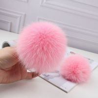 Real Natural Mink Fox Pompoms Fur Balls 9cm Fluffy Mink Fur Pompones 90mm DIY Pom Pom Garment Decor Sewing Craft Supply Material