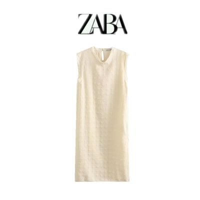 2023 ZaraRua Cos เสื้อผ้าสตรีชุดยาวสไตล์วันหยุดสีขาวชุดกระโปรงยาว4437081 251