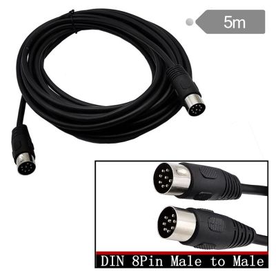”【；【-= 8 Pin Din Male To Male Speaker Audio Cable Adapter For Surveillance Automotive Computers Television Precision 5M