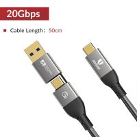 Sanzang 40อะแดปเตอร์ Gbps Usb ชนิด C ชาร์จเร็ว2 Usb สำหรับข้อมูลเส้นลวด Kabel 1สายชาร์จ Pd100w