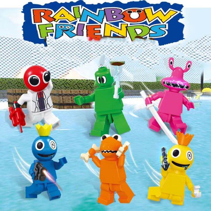 6pcs/set Roblox Rainbow Friends Building Block Toy Action Coleção