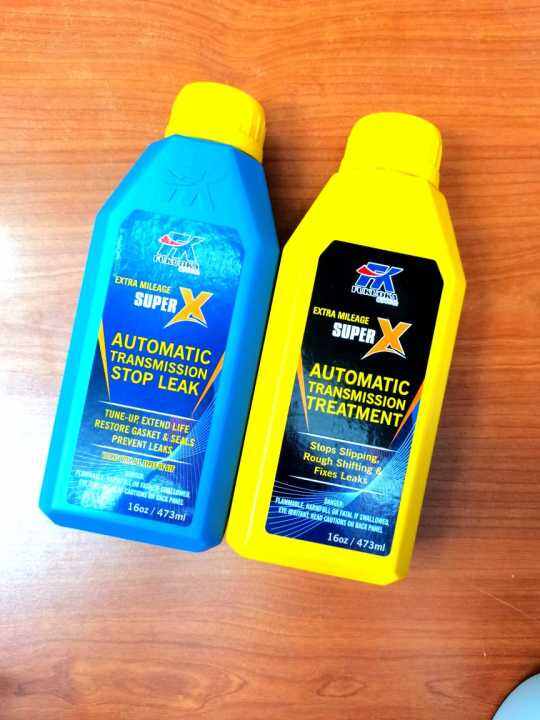 FUKUOKA TRANSX AUTOMATIC TRANSMISSION STOP LEAK & TUNE UP (BLUE/YELLOW
