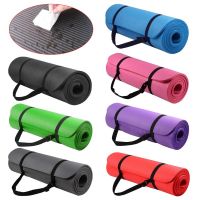✙✉ 1 Set Yoga Mat for Extra Thick 1cm Pilates Fitness Cushion Non Slip Exercise Pad