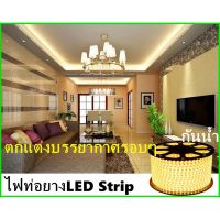 ⭐สุดพิเศษ ไฟเส้น ไฟสายยาง Led Stripไฟสายยางท่อแบน SMD 220v  IP67 ไฟเส้นประดับตกแต่ง (100 เมตร)( ปลั๊กหัวจ่าย 2ตัว) ราคาถูก