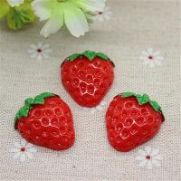 10pcs Kawaii Simulation Food Resin Strawberry Flatback Cabochon DIY Decorative Craft Scrapbooking Accessories,22*28mm