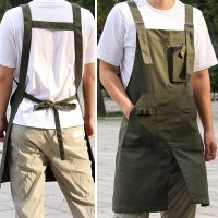 Apron kitchen cowboy Chinese restaurant cafe shop nail floral baking overalls children printing