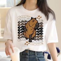 【New】Capybara เสื้อยืดลําลอง ลายอนิเมะมังงะ สีขาว สําหรับผู้ชาย 2022