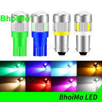 BhoiMo 1x Led 194 T10 BA9S หลอดไฟ WY5W T4W อ่านภายใน5630เลนส์ประตูโดมลำต้นรถสัญญาณโคมไฟที่จอดรถป้ายทะเบียนแสง