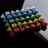 หลายด้าน7-Die ลูกเต๋าชุดเกมลูกเต๋าสำหรับ TRPG DND อุปกรณ์เสริม Polyhedral D4 D6 D8 D10 D12ลูกเต๋าสำหรับการ์ดเกมคณิตศาสตร์เกม