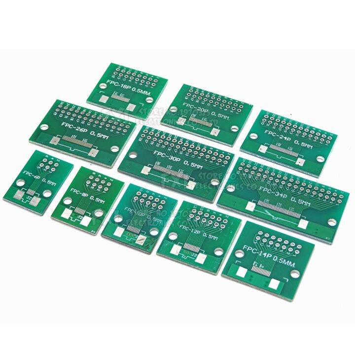 5ชิ้น-fpc-ffc-0-5มม-1มม-แผ่นเต้ารับตัวแปลงสองด้านสนามขั้วต่อบอร์ด-pcb-ของตกแต่งงานปาร์ตี้6-8-10-12-20-40-50พินเพื่อจุ่ม2-54มม