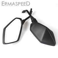 Wide-angle Convex Motorcycle Side Mirror Black 10mm Motorbike Accessories Rear View Mirror for Motorcycle Moto Off Road Scooter