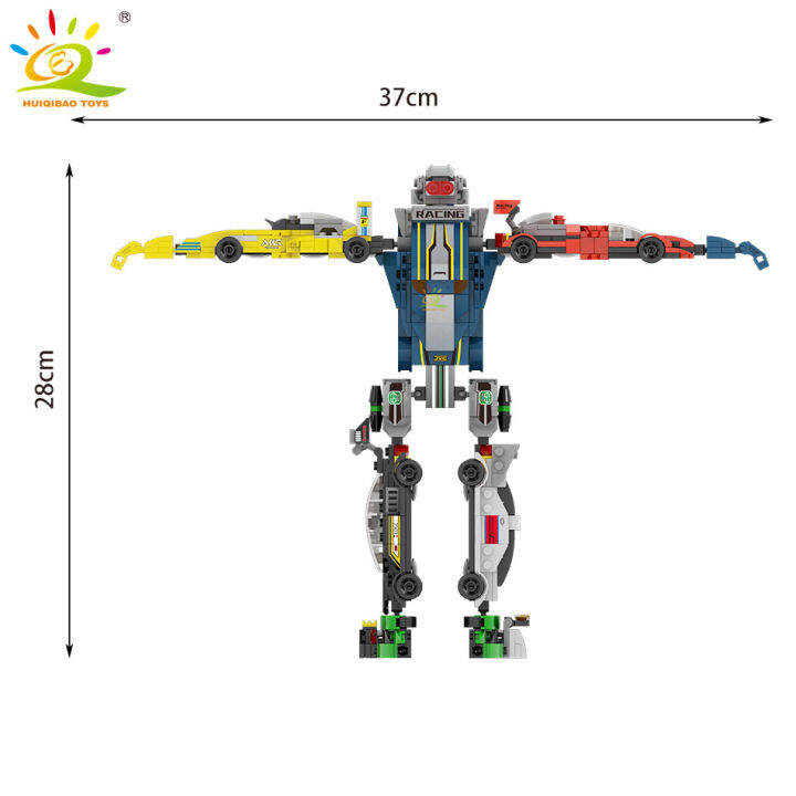 ใหม่-huiqibao-city-car-transformation-robot-man-building-blocks-เปลี่ยน-mecha-plane-เฮลิคอปเตอร์อิฐชุดเด็ก-di-y-stem-ของเล่น