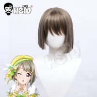 Nakasu Kasumi cosplay Wig LoveLive PDP Perfect Dream Project cosplay HSIU Brand Dark gold short hair Party wig+Free wig cap