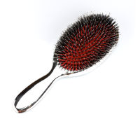 Paddle Brush Smooth Handle Hairdressing Boar Bristle Massage Comb Anti Static Plating-gold Hair Scalp Massage Comb Hairbrush