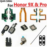 ☸¤۞ Loud Speaker Buzzer Earpiece Charging port Board Volume Flex Replacement For Huawei Honor 9X Pro Main Motherboard Flex cable