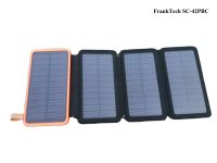 แผงโซล่าเซลล์ PowerBank FrankTech SC-42PBC Solar Cell Charger  ชาร์จไฟแบบพกพา 9 W ความจุขนาด 20000 mAh จำนวน 4 แผง