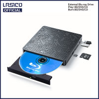 ไดรฟ์ภายนอก Blu Ray USB 3.0 Type-C CD BD Writer พร้อมช่องเสียบ Sdtf และ USB ออปติคัลไดรฟ์ BD ไดรฟ์ดีวีดีสำหรับแล็ปท็อป Mac Windows 11