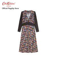 Cath Kidston Button Through Tea Dress Believe ชุดเดรส ชุดเดรสแคทคิดสตัน