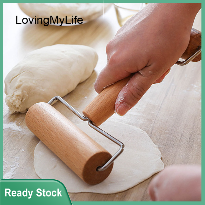 LovingMyLife【Ready!】Wooden Rolling Pin Hand Dough Roller For Pastry