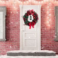Christmas Wreath Elegant Red Christmas Wreath Window and Door Wall Decoration Home Decoration Front Door Wreath