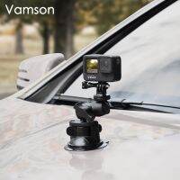 Vamson กล้องแอคชั่นกีฬาถ้วยดูดกระจกลายรถติดสำหรับ Go Pro ฮีโร่11 10 9 8สำหรับ Insta360 X3หนึ่ง X2 DJI OSMO SJCAM