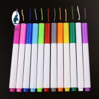 【YD】 12 Colors Chalk Pens Wall Sticker Kids Room Blackboard Erasable Non-dust Removable Stationery 2022