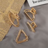 【jw】◊  Gold Color Metal Hair Claw for Fashion Barrette Hairgrip Accessories Headwear