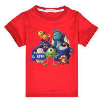 Monsters, Inc ชายฤดูร้อนเสื้อยืดเสื้อแขนสั้นสำหรับเด็กหญิง O-Neck แฟชั่น All-Match การ์ตูนผ้าฝ้ายแขนสั้นเสื้อยืด T084เด็กเสื้อผ้าสบายๆแบบสบายๆกีฬา Tees