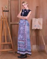 PEDZ Black Sleeveless with Bird Maxi Dress ชุดเดรสยาวแขนกุดสีดำตกแต่งลายนก