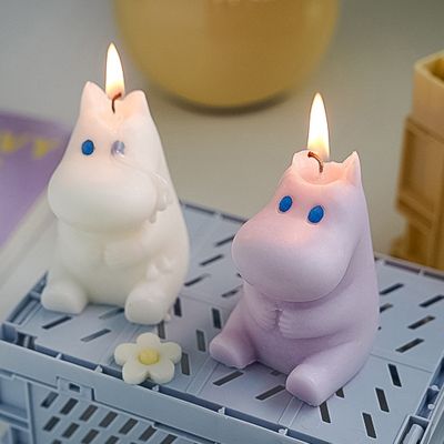 Scented Candles Cute Little Hippo Aromatic Candles Home Decoration Soy Wax Scented Candles For Decoration Birthday Decoration