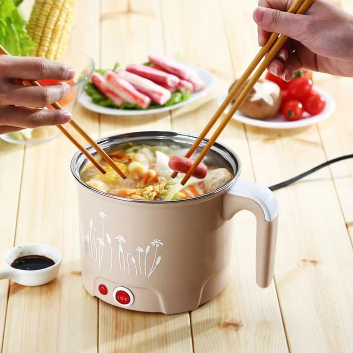 1.8L Heating Pan Stainless Steel Hot Pot Noodles Rice Cooker Steamed ...