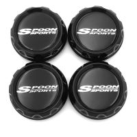 Style car 4PCS 60mm Spoon Sports Car Wheel Center Cap Spoon Wheels Rim Hub Cap Dustproof Cover