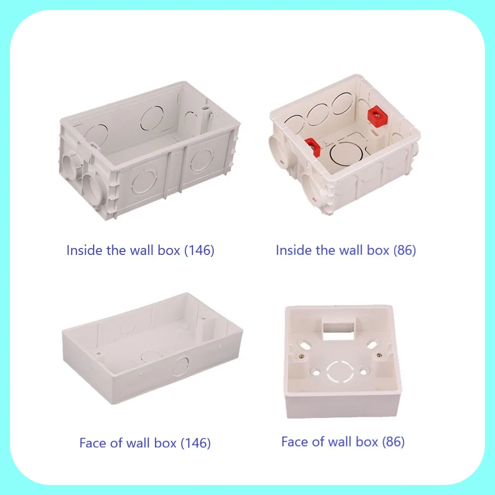 Wall Switch Box Electrical Outlet Flush Mount 86 Type, 57 OFF
