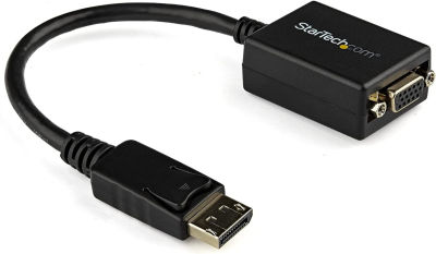 StarTech.com DisplayPort to VGA Adapter - Active DP to VGA Converter - 1080p Video - DisplayPort Certified - DP/DP++ Source to VGA Monitor Cable Adapter Dongle - Latching DP Connector (DP2VGA2) 8 inches