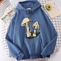 Mushrooms. Fungi. Vintage Printing Hoodies For Men Comfortable Loose Sweatshirt Sport Hooded Clothing Casual Fashionhoodie Male Size Xxs-4Xl