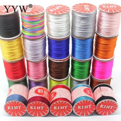 Wholesale 60m/PC 1.5 2.0 2.5 mm Reel of Nylon Blend Color Black Chinese Satin Silk Knot Macrame Cord Beads European Braided Wire