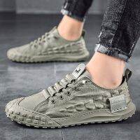 【CW】 China National Tide Series Summer Crocodile Pattern Ice Silk Cloth Casual Shoes Men  39;s Sneakers Tenis Masculino Zapatillas Hombre