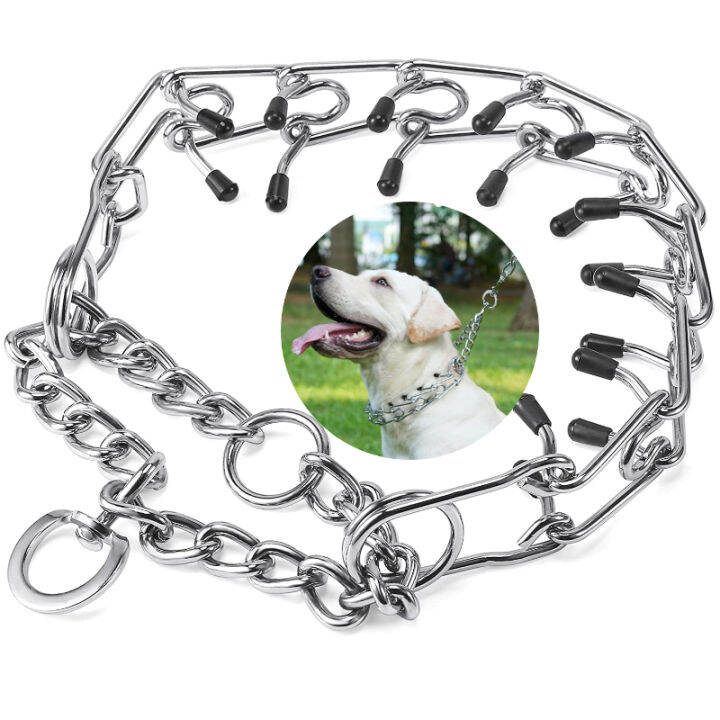 Dog Prong Collar Pinch Training Chain Adjustable Pet Choke Collar
