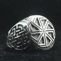 18mm 925 Silver Vikings Slavic Amulet Wheel Ring