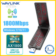 Wavlink Bộ chuyển đổi ax1800 USB Wifi 6 Dongle USB 3.0 băng tần kép khuếch