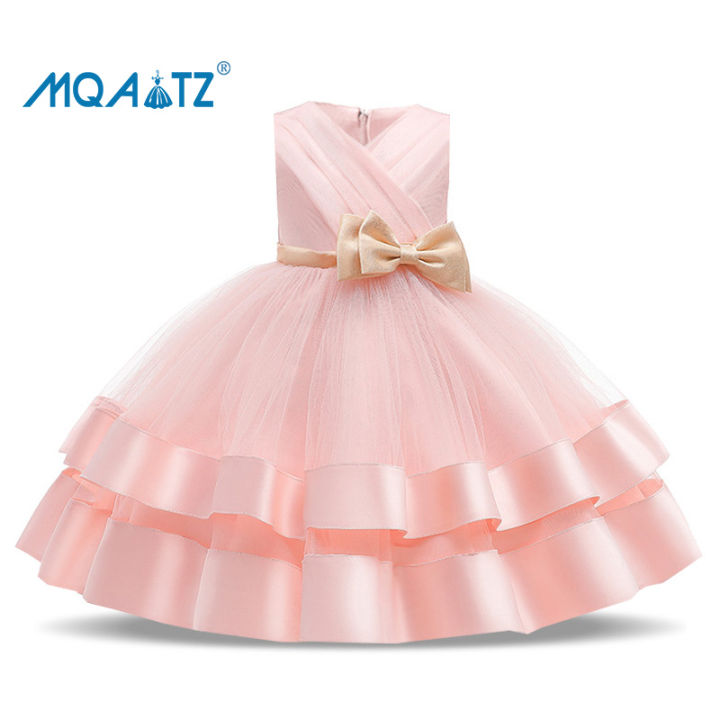 MQATZ Đầm Dự Tiệc Công Chúa Trẻ Em Cho Bé Gái Quần Áo Váy Xòe Dạ