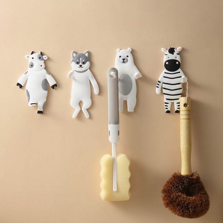 yf-cute-cartoon-animals-do-not-need-to-punch-holes-can-bend-the-key-hang-door-and-soft-adhesive-hook-behind-door