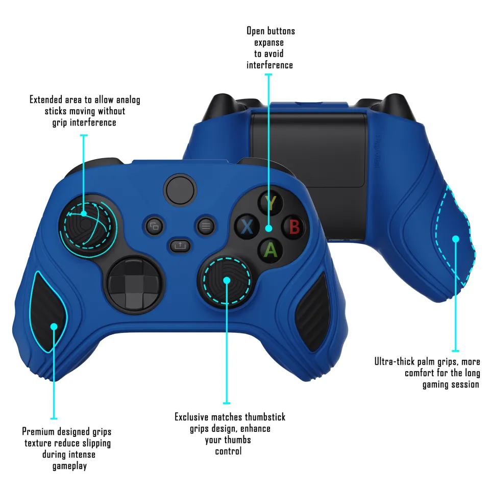 PlayVital Anti-Skid Sweat-Absorbent Controller Grip for PS5