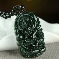 【CW】 Chinese HeTian Hand-Carved  Pendant Beads Necklace Fashion Jewelry for Men Auspicious Gifts